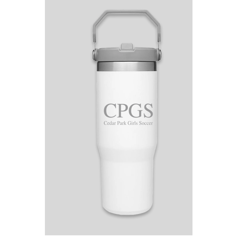 CPGS Cedar Park Girls Soccer Stanley Laser Engraved 30 oz. IceFlow Flip Straw Tumbler ( min 12) Main Image